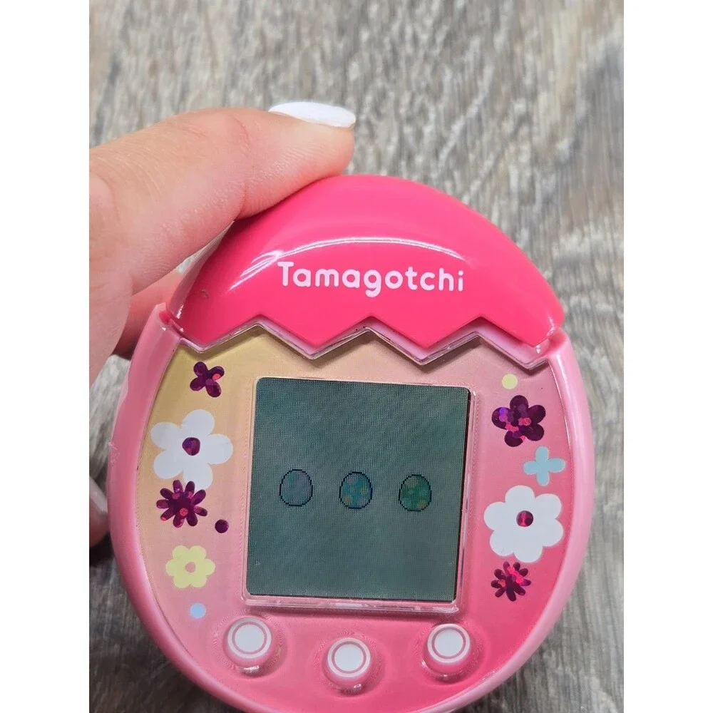 Tamagotchi Pix Floral Pink 2020 Bandai Handheld Virtual Pet 42900 TESTED & WORKS